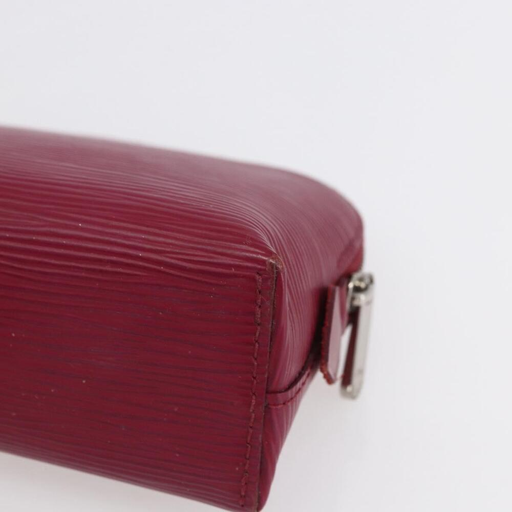 LOUIS VUITTON Epi Pochette Cosmetic PM Pouch Wine Red Grenard LV Auth BA8368 - Picture 15 of 16